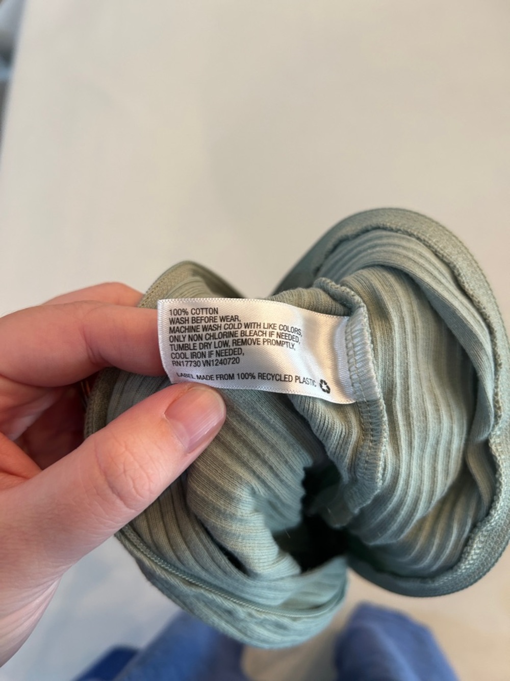 cloud island Ribbed Sage Green Sleeper - Picture 3 of 4